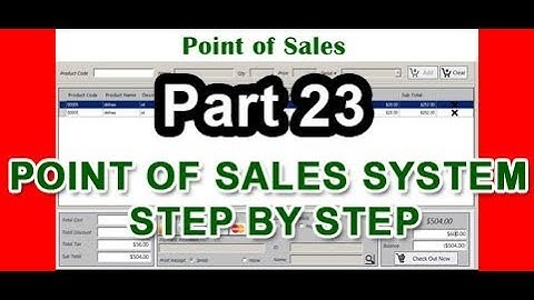 Point of sales step by step using VB.net part 23