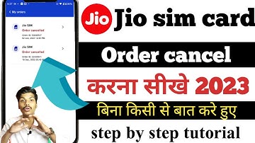 Jio sim order cancel kaise kare | how to cancel jio sim order | my jio app per sim order cancel kare