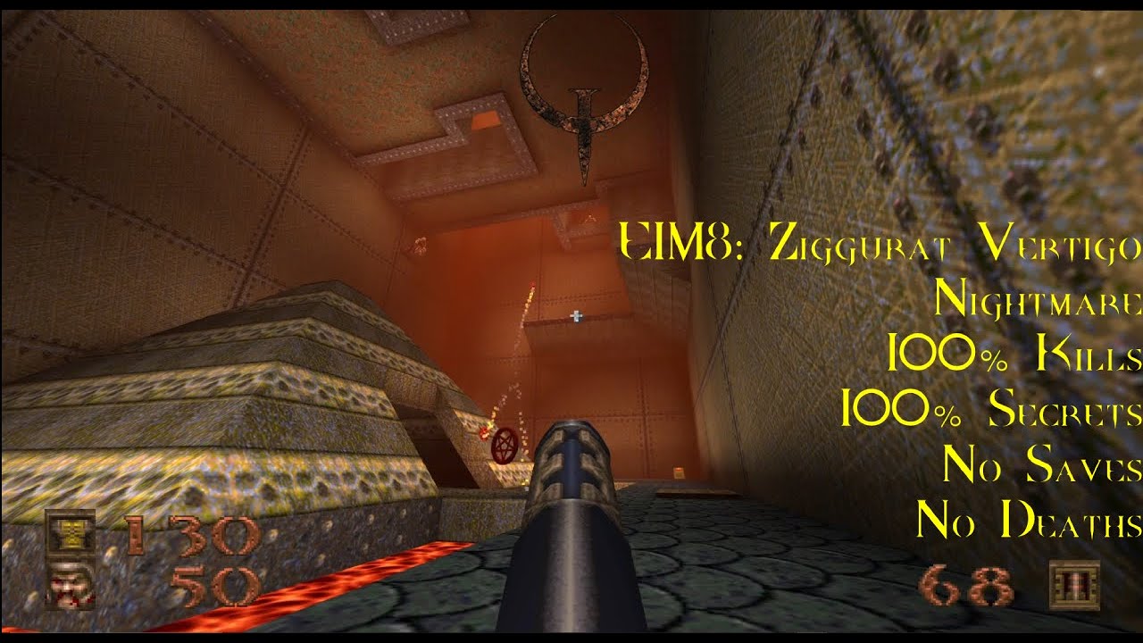Quake | Nightmare, 100% | E1M8: Ziggurat Vertigo (Secret Level)