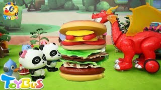 슈퍼 햄버거를  좋아요|키키묘묘 꼬마 요리사|장난감이야기 모음|토이버스|Kids Toys | Baby Doll Play | ToyBus