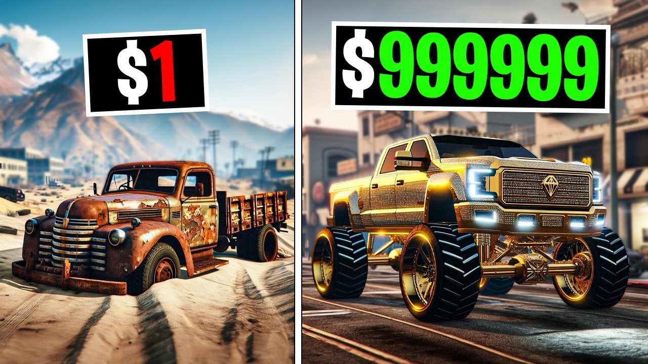 $1 to $1,000,000 TRUCK in GTA 5 RP