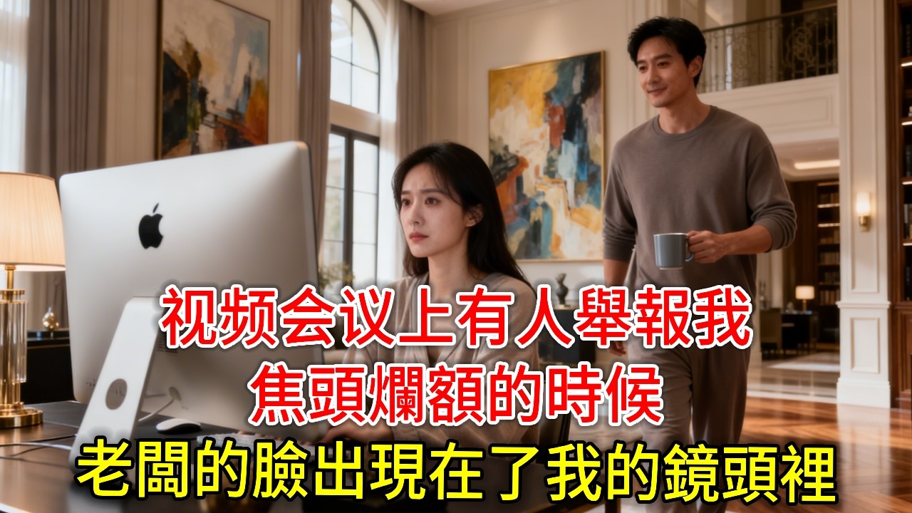 員工大會上，有人舉報我工作態度有問題，我的臉被掛在視頻會議上。焦頭爛額的時候，老闆的臉出現在了我的鏡頭裡。#玖玖講故事#現代愛情#女性主角#為人處世#生活經驗#故事#小說#情感#婚姻#人生哲理