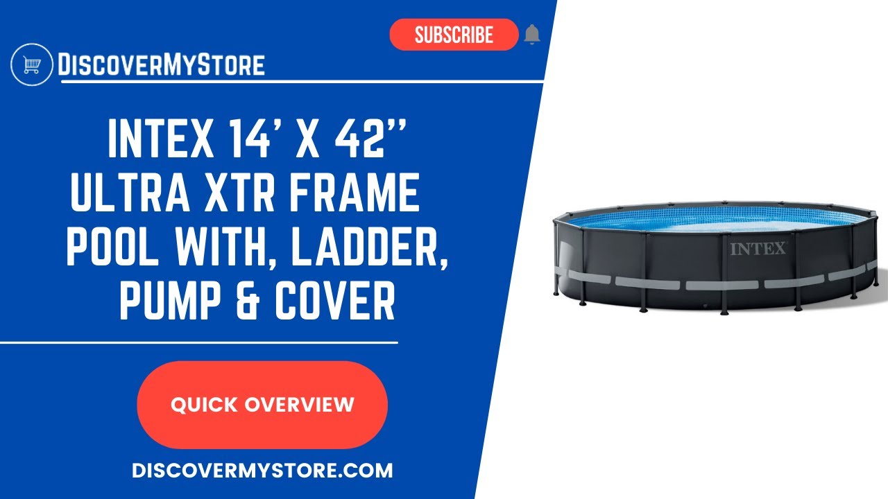 INTEX 14' x 42'' Ultra XTR Frame Pool with Ladder, Pump & Cover