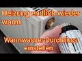 Heizung wird nicht warm? Heizkörper Durchfluss einstellen, Voreinstellbares  Thermostat-Ventil