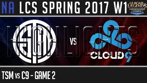 TSM vs C9 Highlights Game 2, NA LCS Spring 2017 Week 1 Day 1, Team Solomid vs Cloud 9 G2