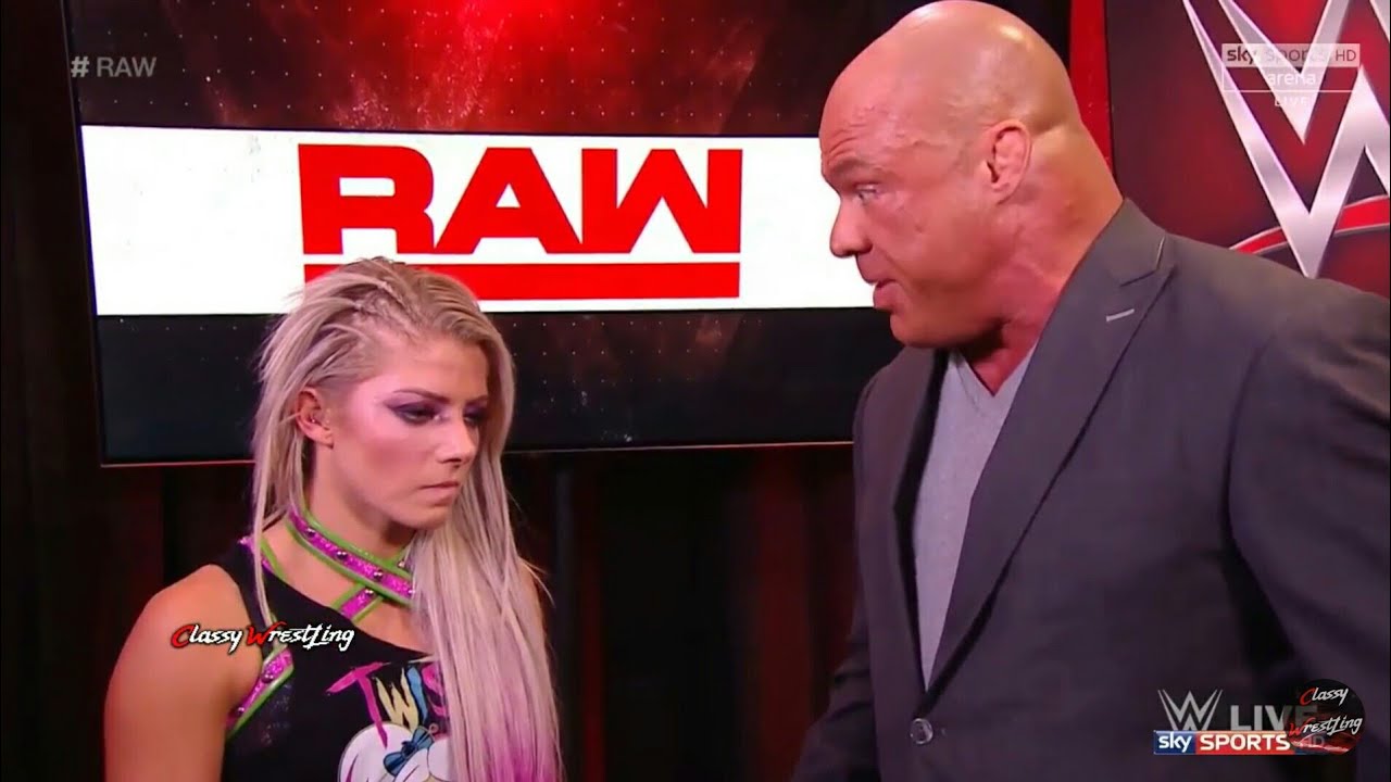 Kurt Angle and Alexa Bliss Backstage Segment at RAW. YouTube