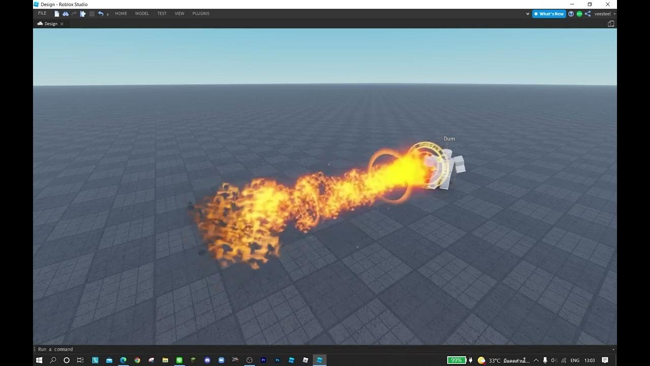 Fire Beam Roblox studio YouTube