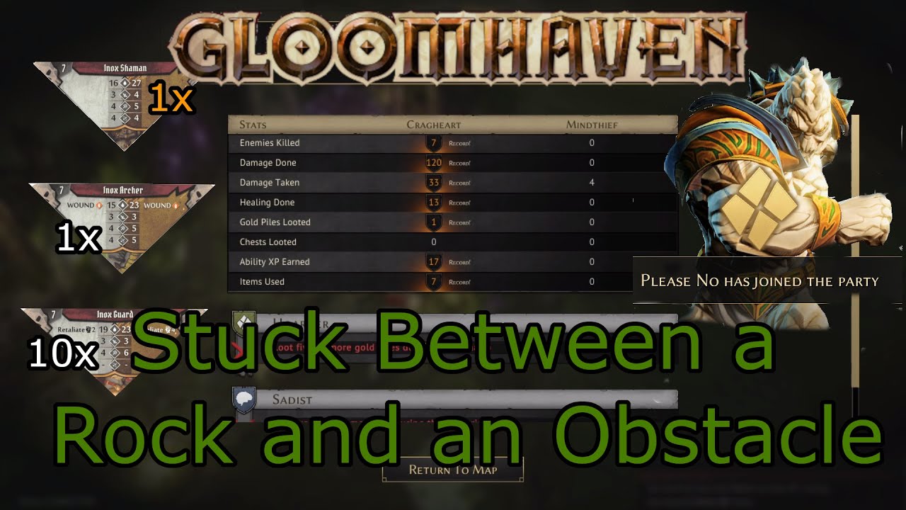 INSANE Boulder Man- Gloomhaven Solo Deadly 3. Inox Encampment