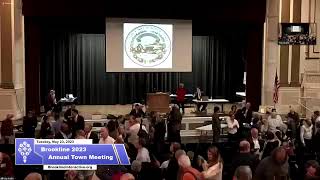 Brookline Town Meeting, Night 1 - May 23, 2023