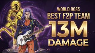 JoJo's Bizarre Adventure Golden Spirit BEST F2P Team DESTROYS World BOSS (13M+ Damage)