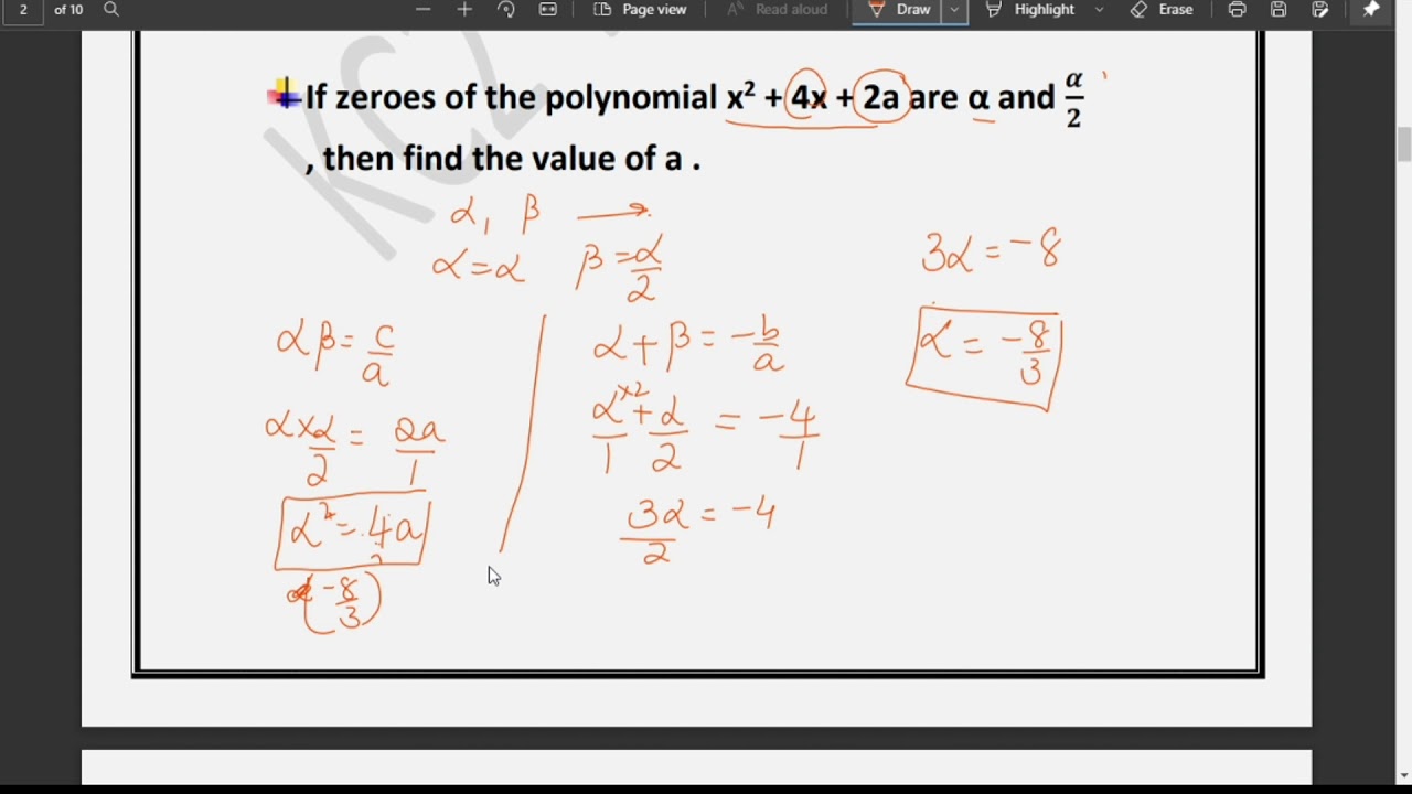 Polynomials one shot video|class 10|