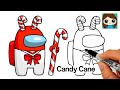 How to Draw AMONG US Candy Cane | Christmas #6