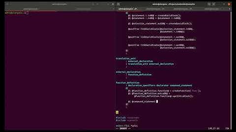 C compiler from scratch: grammar attributes, CFG