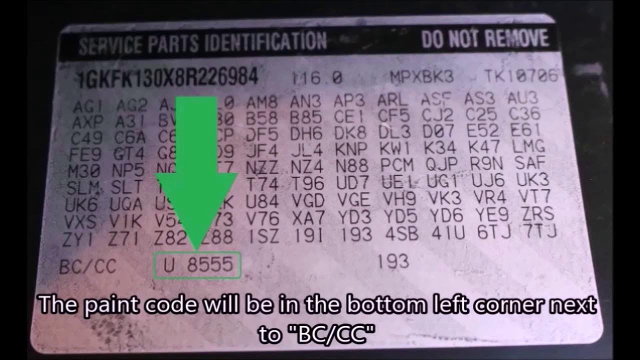How to Find your Isuzu Paint Code - YouTube