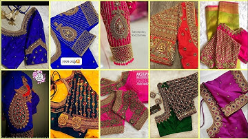 Trending aari work blouse designs | simple aari work blouse designs | Maggam work blouse designs 