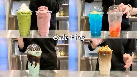 [Cafe Vlog] 긴팔을 입어도 아이스는 포기 못하지 💦 | 컴포즈커피 | 카페 브이로그 | 음료제조영상 | 카페알바브이로그