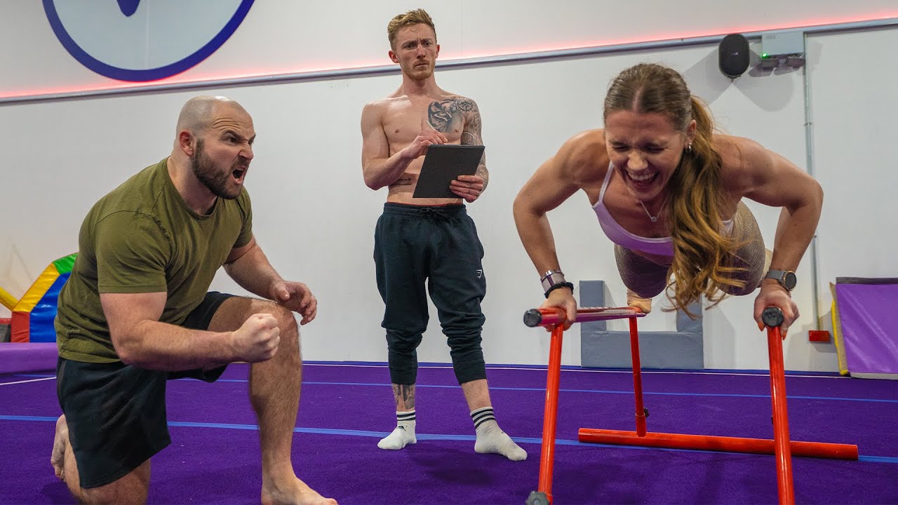 Ultramarathon Runner attempts GYMNASTICS FITNESS TEST - ft. Lucy Davis
