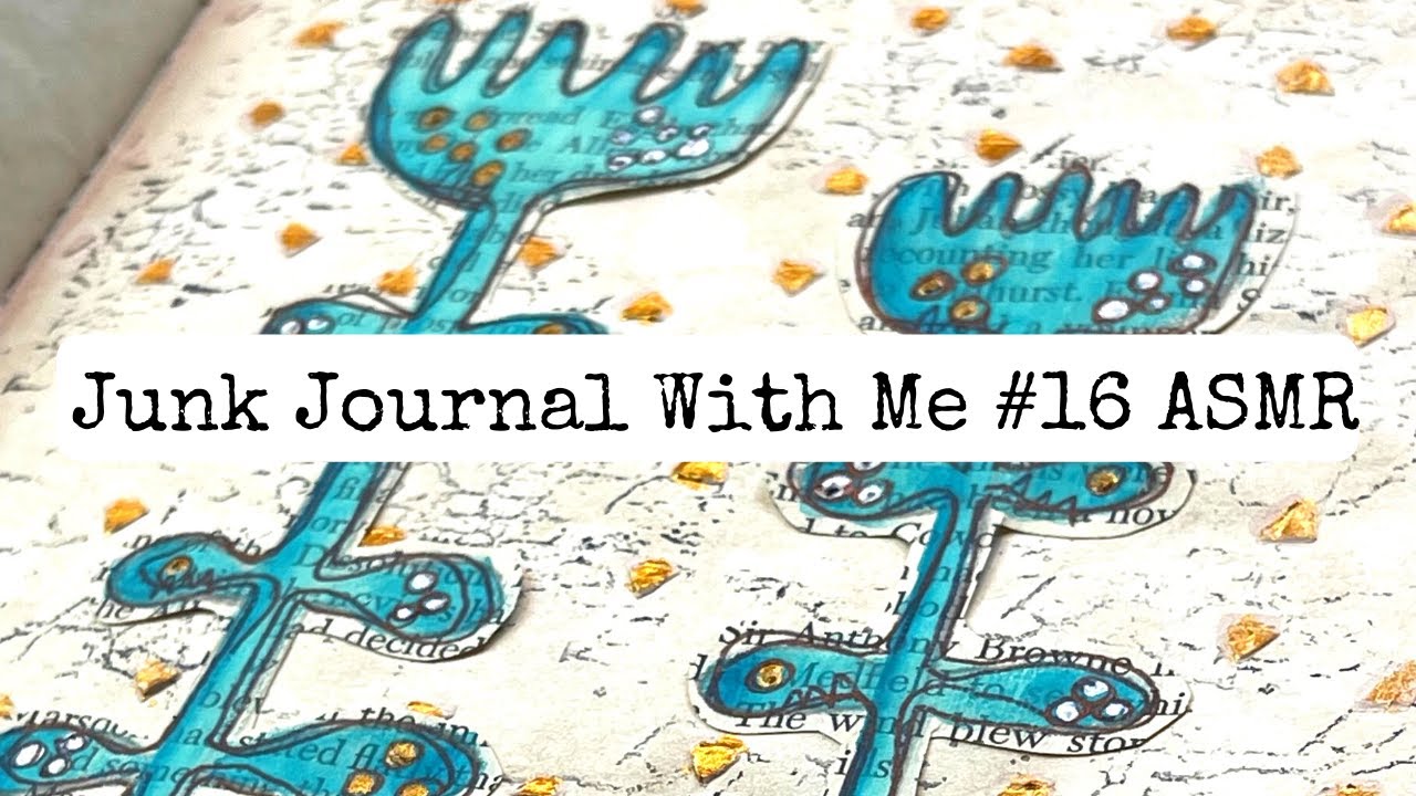 Junk Journal With Me ASMR #16 Paper Sounds/Partial Music/No Talking