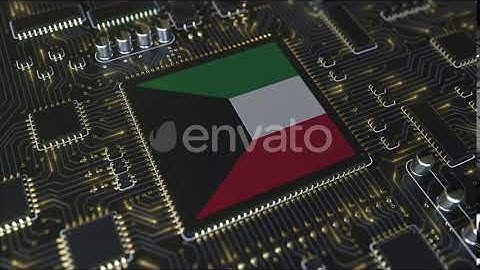 National Flag of Kuwait on the Operating Chipset | Motion Graphics - Envato elements