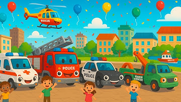 Emergency Vehicles for Kids 🚒🚑🚓 | Learn About Fire Trucks, Ambulances, Police Cars & More!