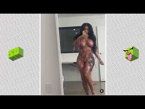 Cardi B Goes Nude Only Wearing Stickers