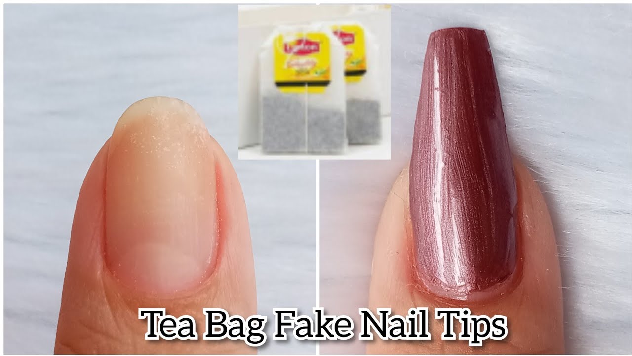 Fake Nails With Tea Bag | Diy Fake Nail Tips Out of Tea Bag
