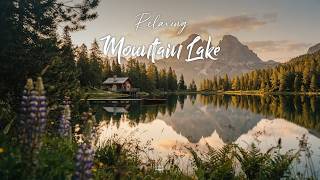 Relaxing Mountain Lake · Soft Horizons · for work and study · vertical