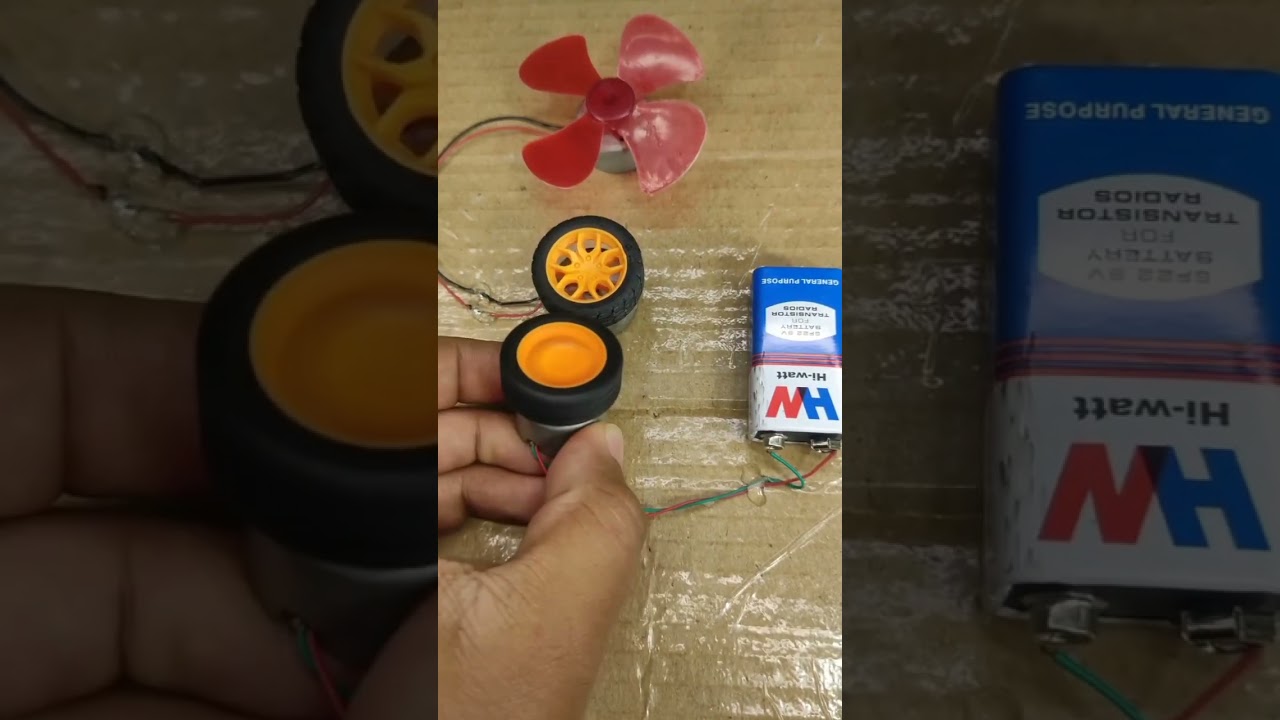 Dc motor electricity generation concept 