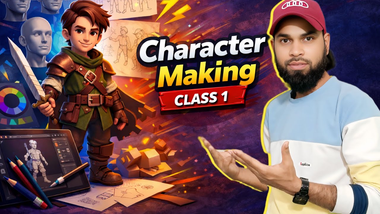 [CLASS 06] Characters Making in one Click🔥| Character Design in ...