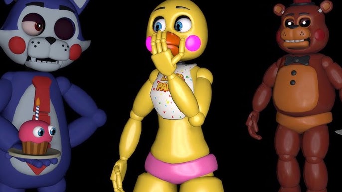 Desenho do Golden conhecendo a Toy Chica pela milésima vez