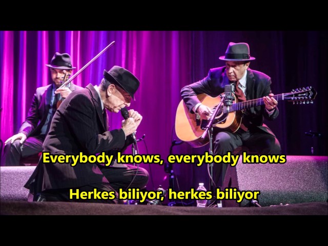 Leonard Cohen - Everybody Knows İngilizce-Türkçe Altyazı (English-Turkish Subtitle) class=