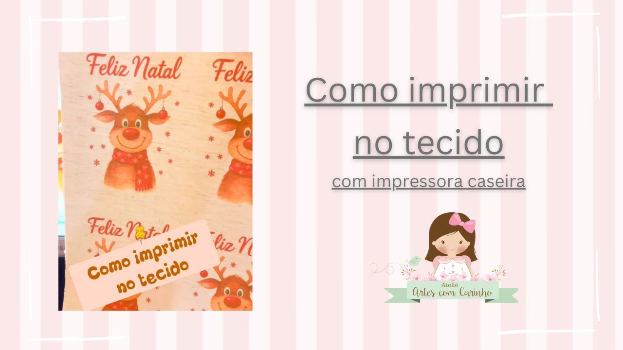 Como imprimir no tecido com impressora caseira - YouTube