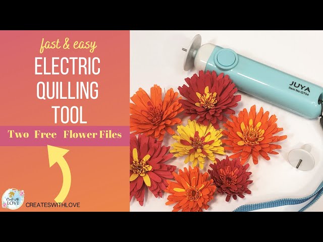 Electric Quilling Tool  Plus 2 FREE Flower Templates 