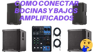 Como Conectar BOCINAS Y BAJOS AMPLIFICADOS / Mezcladora Con XLR/ + Pruebas de sonido / SORIA13