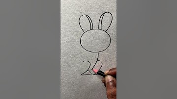How to art simple rabbit with numbers 22