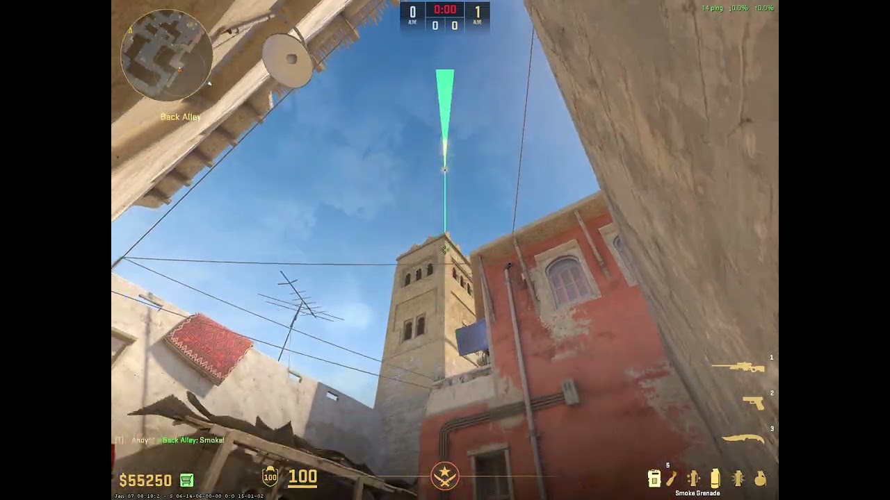 CS2 Mirage - Market Window smoke from Apps