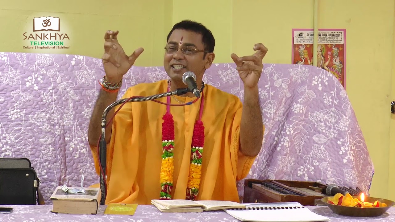 1 Day Gita Satsang Officiating Pundit Abhedanand Persad Sharma at Mrs Sirju