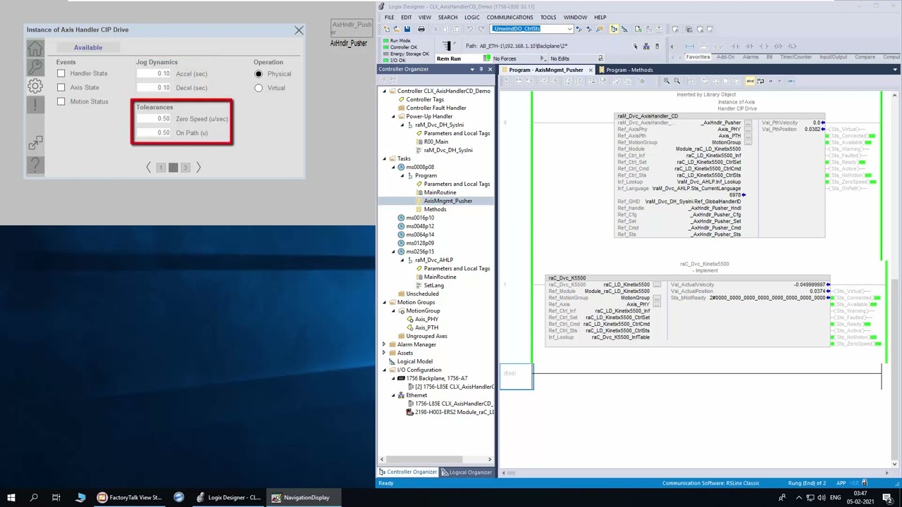 Machine Builder Libraries - Axis Handler CIP Motion Drive