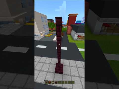 بناء عامود انارة لمبة بشكل سريع ماين كرافت 
