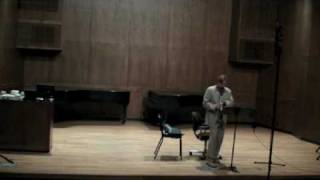 Jacob Druckman - Animus III. Sarunas Jankauskas, clarinet. Part 1 of 2