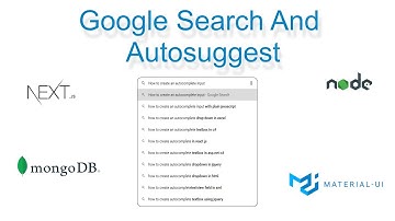 Google Like Search and Autocomplete with MongoDB, Nextjs, Nodejs, and Material UI