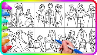Satisfying Coloring - All Generations of Huntrix / KPop Demon Hunters Coloring Pages