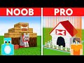 Minecraft: NOOB vs PRO: SAFEST DOG HOUSE BUILD CHALLENGE TO PROTECT MY DOG