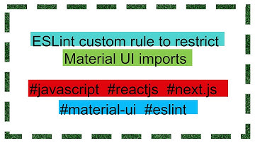 ESLint custom rule to restrict Material UI imports