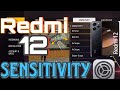 Redmi 12 Sensitivity and fire batten size #youtube_shorts #sensitivity #dpi #setting    @8xytff