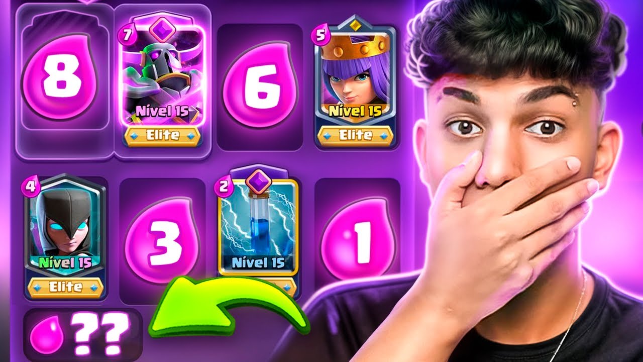 CRIEI UM DECK COM CARTAS DE ELIXIR DECRESCENTE NO CLASH ROYALE! *funcionou?!*
