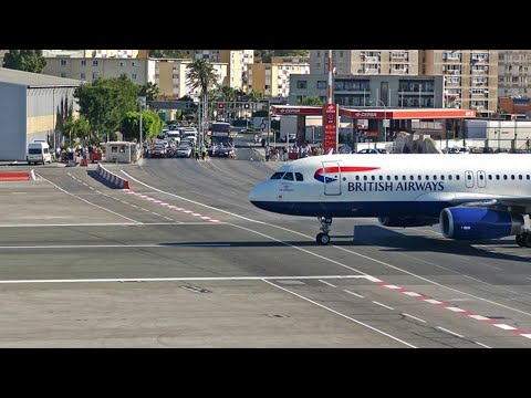 Craziest Road Of The World: Gibraltar International: The Unusual Airport Road Intersection