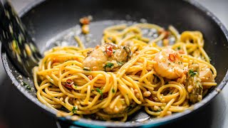 Pasta (seafood butter soy sauce peperoncino) | George George&#39;s recipe transcription