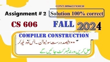 cs606 assignment 2 solution fall 2024|cs 606 assignment 2