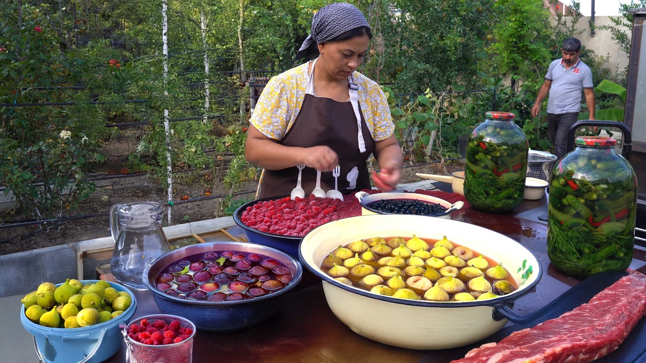 От Рынка до Стола | Женщина, Готовит 3 Фруктовых Джема и Вкусный Ужин за Один День